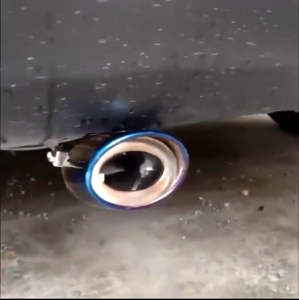 Car Exhaust Pipe Muffler Titanium Blue Rainbow Stainless Steel Chrome Trim Modified Rear Tail Throat Curve Ekzos Muffler Tip