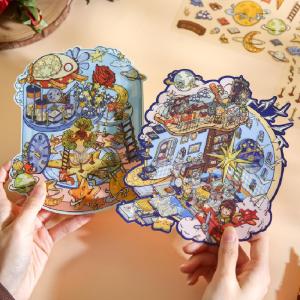 Mr. Paper PVC3D Trang Trí Dán 3D Sách Cổ Tích Vương Tử Nghệ Thuật Thủ Công DIY Dán Trang Trí Vui Nhộn Cổ Điển