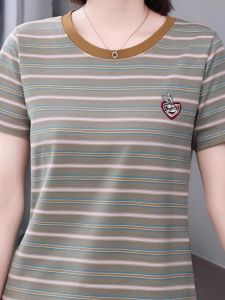 HUAXUNRAN | Womens Loose Fitting T-shirt with Stripes
