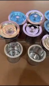 Bộ Lọc Rác Bồn Rửa Chén Inox 304 Chống Tắc Nghẽn Kèm Quay Xách Và Kèm Nắp Đậy Ngăn Mùi Hôi