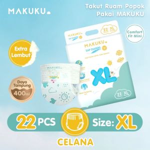MAKUKU SAP Diapers Comfort Fit Mini Pants XL22 Popok Bayi Anti Gumpal