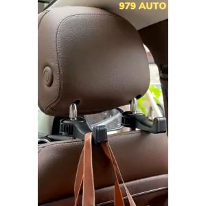 Móc treo đồ trên xe ô tô đa năng gài trước sau ghế kèm giá đỡ điện thoại ô tô tiện lợi