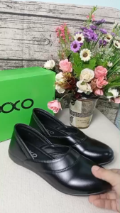 OXXO รองเท้าคัทชู รองเท้าใส่ทำงาน รองเท้านักเรียน ส้นสูง 1 นิ้ว วัสดุหนังพียู ส้นพียู ใส่สบาย พื้นนิ่ม น้ำหนักเบา X66031