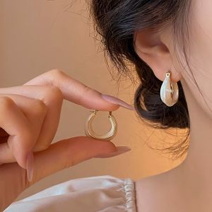 New Unique White Drip Glaze Womens Earrings Luxury Sensation Ear Cuffs Fashionable Versatile Ear Jewelry Small Niche Design