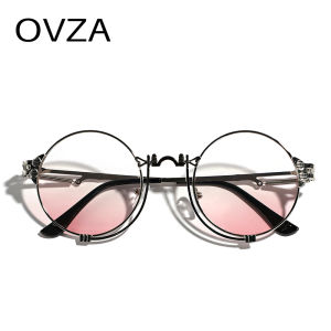 แว่นตาวินเทจย้อนยู่กับ OVZA สำหรับผู้ชาย 2024 S2012 แว่นตากันแดดทรงกลม สวยใหม่