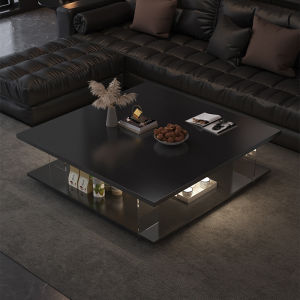 Coffee Table Living Room Home Accessible Luxury Modern Minimalist Fancy Suspended Office Acrylic Tea Table Black Tea Table