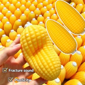 YOUYUEPIN 4pcs Realistic Corn Fidget Toy Slow Rising Soft Squeeze Ball Inner Block Crisp Sound Stress Relief Gift