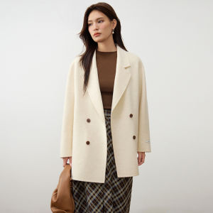 DUSHU | Plus Size Elegant Double Faced Wool Coat
