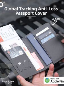 Ego Anti-Lost Passport Holder Finder Cover Multi-Function Ticket Document Card Bag Global Tracking Anti-Theft in Asia