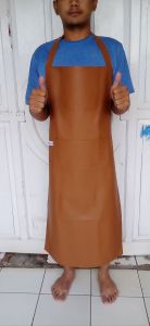 celemek masak jumbo apron waterprof anti air anti minyak tahan panas bahan oscar kulit sintetis mewah berkualitas untuk perlengkapan memasak di dapur kitchen restoran cafe dengan tali pinggang menggunakan pengunci sodok dan tali leher menggunakan ring