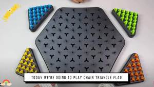Triggle Game Chain Triangle Chess Game Triggle Rubber Band Game for Kids & Adults Wavelength Board Game Multiplayer Triangle Board Game Family Games Birthday Gifts New Years Gift