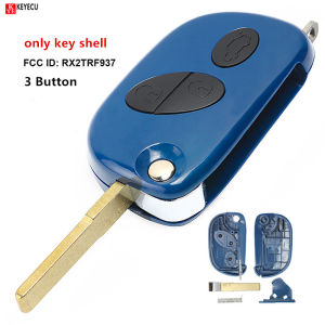 Flip Remote Car Key Shell Case Fob 3 Button for Maserati QuattroporteGranTurismo 2005-2011 FCC ID: RX2TRF937