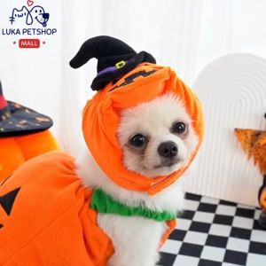 Luka😊พร้อมส่ง💯หมวกฮาโลวีนสัตว์เลี้ยง หมวกสัตว์เลี้ยง หมวดแฟนซีสัตว์เลี้ยง หมวกสุนัข หมวกแมว ชุดสัตว์น่ารัก หมวกฟักทองแมว หมวกฟักทองหมา