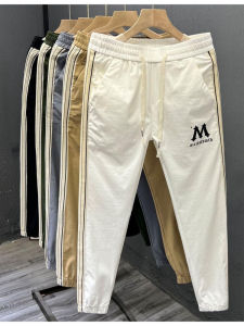 Quần Dài Nam Mùa Xuân Thu Mỏng Chín Điểm Quần Dài Thể Thao Sọc Thường Ngày Phong Cách Hàn Quốc Quần Dài Bó Sát Thoải Mái