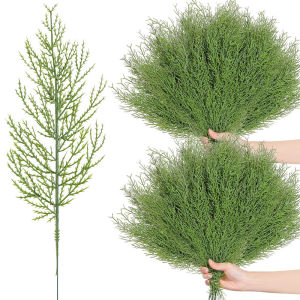 5/10Pcs 35cm Artificial Pine Needles Branches Fake Green Plants Fake Greenery Pine Picks for DIY Garland Wreath Christmas Decoration