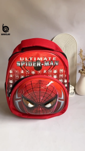 Baqolah Tas Ransel Anak Paud TK Bepom Timbul Spider HT EBs063BQ Embossing 3D