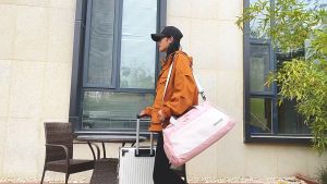 TOP TREND PH Water resistant Nylon White blue Black Pink Travel hand carry Duffel gym Weekender Bag School and Graduation Gift