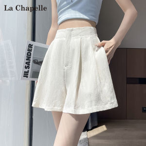 La Chapelle | High Waist A-Line Flared Linen Shorts For Summer