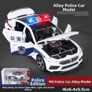 YANGBEI | Alloy Police Car Toy Model with Six Openable Doors