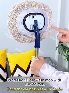 PMOP Microfiber car wash brush Retractable Long Handle Mop Car Duster Brush Mop Wipe Cleaner Brush
