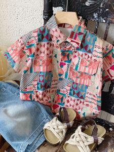 Áo Sơ Mi Trẻ Em Cotton Nguyên Chất Mùa Hè Mới Phong Cách Cổ Điển HongKong Cho Bé Trai Áo Khoác Cardigan Thời Trang Cho Bé Trai Từ 6 Tháng Đến 12 Tuổi