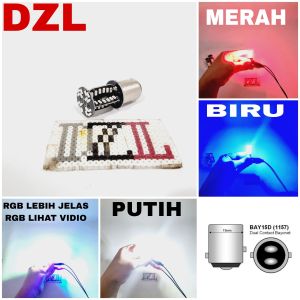 lampu stop rem 64 led motor mobil belimbing nyala berputar stoprem