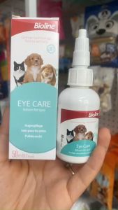 Nước nhỏ mắt thú cưng Bioline vệ sinh lau vết ố thú cưng 50ml