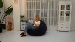 Inflatable Lazy Sofa Single Bean Bag Tatami Bedroom Balcony Lounge Chair Small Sofa Bed Folding Chair