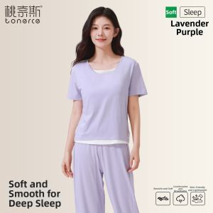 TONERCE | Faux Layered Removable Padding Breathable Home Wear Set
