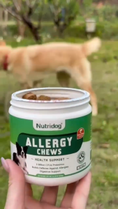 Nutridog dog vitamins and supplement Anti-allergy & ImmunoBooster for Dogs vitamins for dogs itchy skin Allergy Treatment 600g