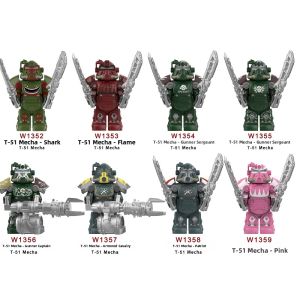 Đồ Chơi Nhân Vật Lắp Ráp T51 Mech Cá Mập Patriot Armor Kỵ Binh