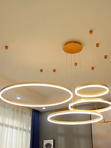 Modern Design Chandelier Ceiling Light Sala Tri Color with Remote Hanging Light Drop Lamp Cieling Lights