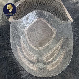 Hair Toupee mono skin lace premium supermodel 4 back mono