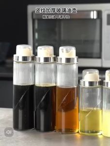 OHHDEER 400/650ML Automatic Flip Oil Dispenser Bottle Kitchen Cooking Vinegar Leakproof Container