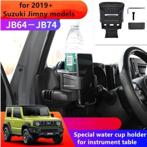 Water Cup Holder Mobile Phone Navigation Bracket Center Console Modified Instrument Water Cup Holder for 2019+ Jimny JB64/JB74