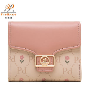 Ví Nữ Thời Trang Ví Ví Ngắn In Hoa Có Khóa Cài