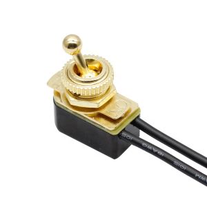 6A 125V Gold-plated on off Toggle Gold Rocker Switch with Wiring