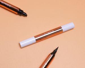 O.TWO.O 3PCS Eyes Makeup 5D Ultimate Thick Mascara + 2 In1 Liquid Eyeliner Stamp Long-lasting+Eyelash Curler