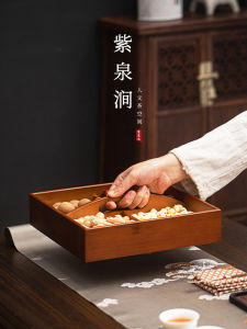 ZiQuanJian JOJOS L. PD. Bamboo Fruit Tray Afternoon Tea Snack Storage Plate Nut Fruit Basket Nordic Style Chinese Theme