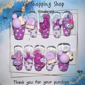 เล็บปลอมเล็บเจลแท้💯%ติดอะไหล่ทุกเล็บน่ารักราคาถูก🆓กาวตะไบ