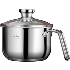 German Kunzhan Small Milk Boiling Pot 304 Stainless Steel Food Supplement Soup Pot Thickened Boiled Noodles Induction Cooker Gas Stove Neutral