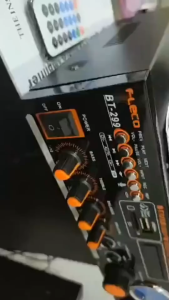 Power amplifier - Amplifier Fleco BT 299 AC dan DC - Ampli Bluetooth -2 Slot karaoke - Penguat Suara Full Bass Treble Balance Echo - 1200W Amplifier Bluetooth USB/SD/FM/MP3 ~TFA