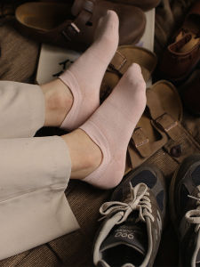 Breathable PURE สีสไตล์ญี่ปุ่นผ้าฝ้ายถุงเท้าผู้หญิงฤดูร้อน Anti-SLIP ซิลิโคนสี Candy สั้น Tights