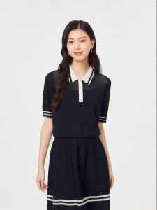 Koradior | Trendy Slim-fit Knit Top Striped Design Summer Fashion