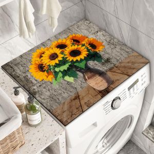 vikama Flowers Washer Dryer Covers for the Top Non-slip Washing Machine Cover Washer Top Protector for Laundry Room Home Decor