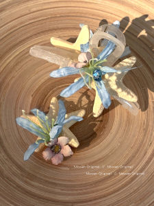 กิ๊บติดผมรูปดาวทะเล กิ๊บติดผมรูปดอกไม้สำหรับผู้หญิง ทรงสัมผัสหรูหรา กิ๊บติดผมรูปฉลาม ทรงชายหาด ของขวัญวันเกิด เครื่องประดับผม