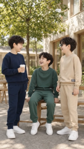 Bộ Quần Áo Nỉ Bé Trai Bigfox 9-15 Tuổi N26 Bộ Đồ Thu Đông Dài Tay Style Thể Thao Size Đại 30-55kg