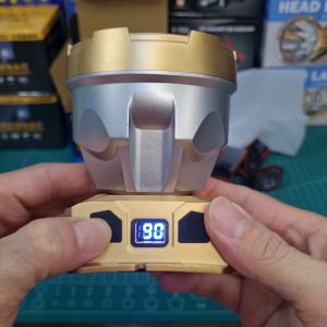 MOVTESS GX-8122 Senter Kepala Layar Digital Super Terang Anti Air Sensor Gerak Tahan Lama Pengisian Cepat Type C