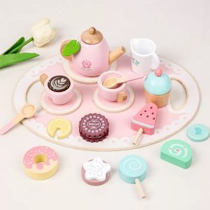 Donut Simulation Afternoon Tea Playset Wooden Toys Nordic Style