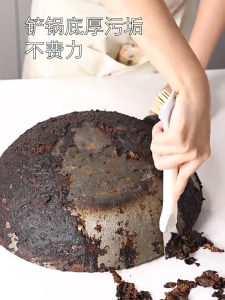 Heavy-Duty Dual-Headed Cleaning Brush - Non-Stick Cookware Pots Pans Sink Bathroom Floors - Manual Scrubber with Non-Slip Grip - Durable Plastic Brush for Kitchen Bathroom Household Cleaning - Space-Saving Design Ergonomic Handle Sturdy Scrubber